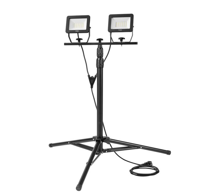 Подвійний прожектор NEO 2x30W SMD LED 5400lm на штативі 1,8 м, aрт(99-061)